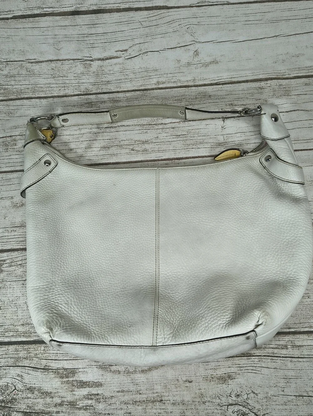 Coach Penelope cream pebbled leather shoulder bag J0882 13159 - Picture 7 of 13